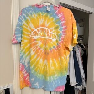 VW Unisex Tie-Dye Tee - Orange, Yellow, Blue, Pink